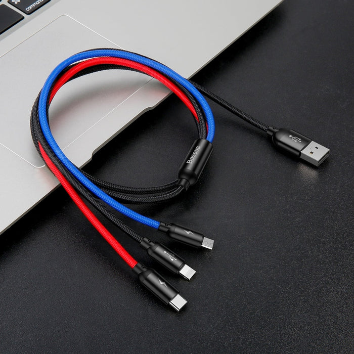 Комплект зарядно за кола Baseus с 24W дисплей + кабел USB 