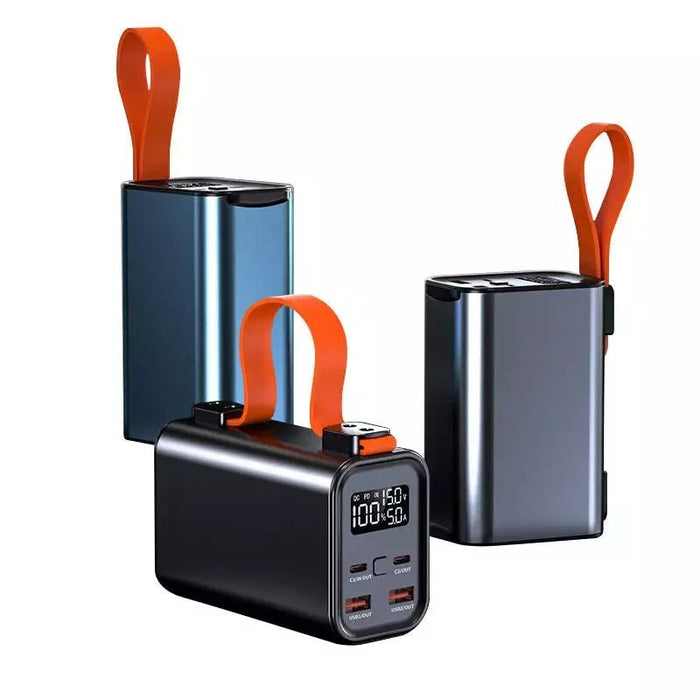 Преносима батерия Vektros VB100, 100W, 30000mAh, Зареждане на Смартфон, Лаптоп, Фенер