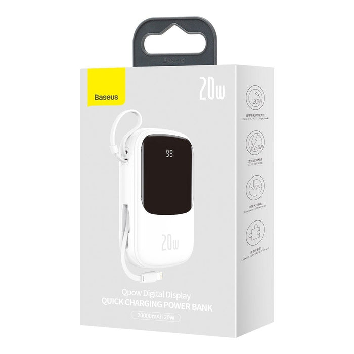 Преносима батерия Baseus Qpow 20000mAh IP USB USB-C 20W с 