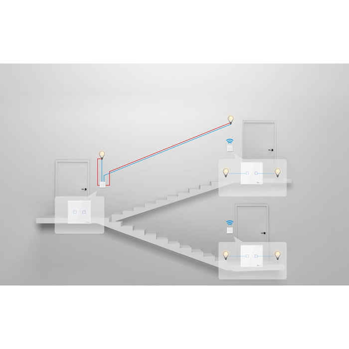 Сензорен ключ за стена Sonoff T2EU1C-RF 433MHz