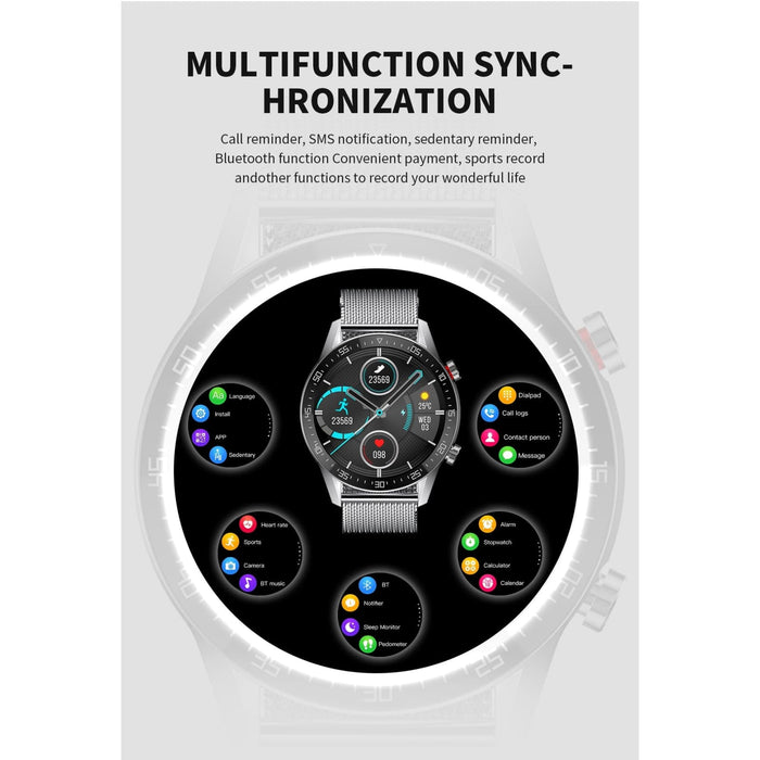 Смарт часовник Vektros VS7 Кръвно налягане Фитнес Тракер ECG