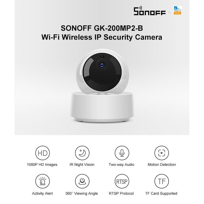 Смарт IP Камера SONOFF GK-200MP2-B 1080P HD 360 градуса IR 