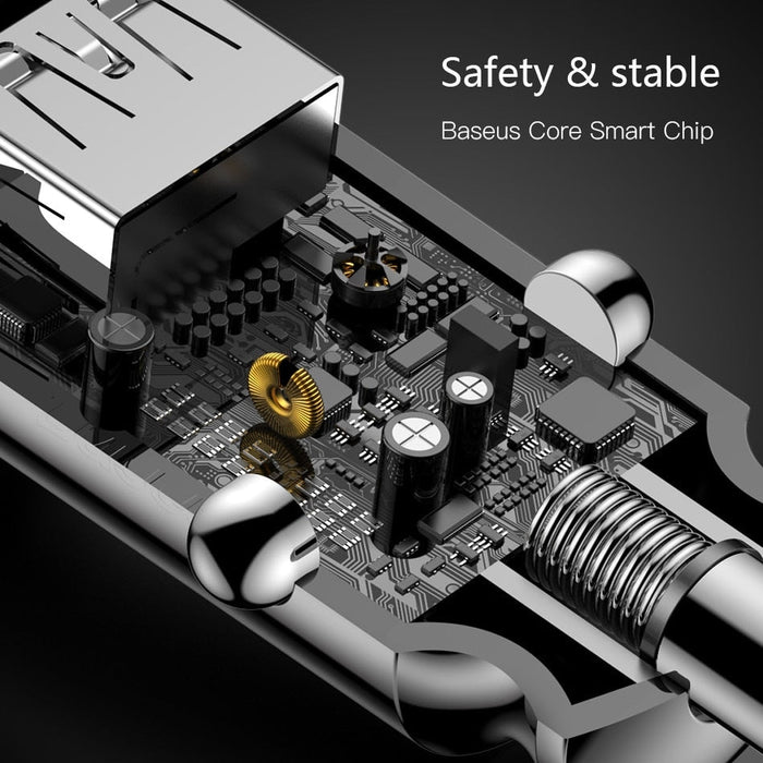 Смарт мини USB зарядно за кола Baseus Quick Charge 4.0+ 5A 