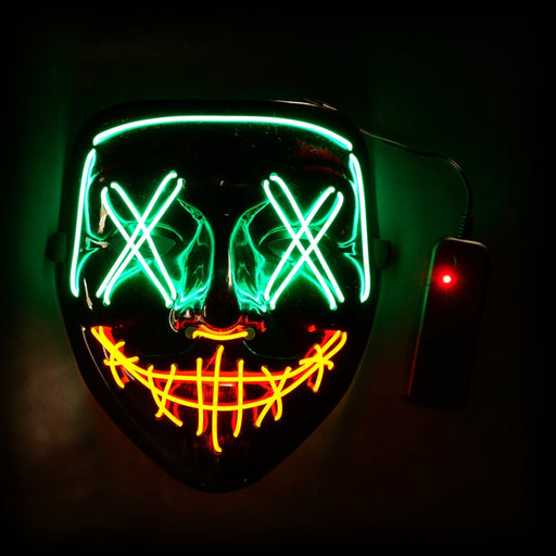 Светеща LED маска Череп в две светлини