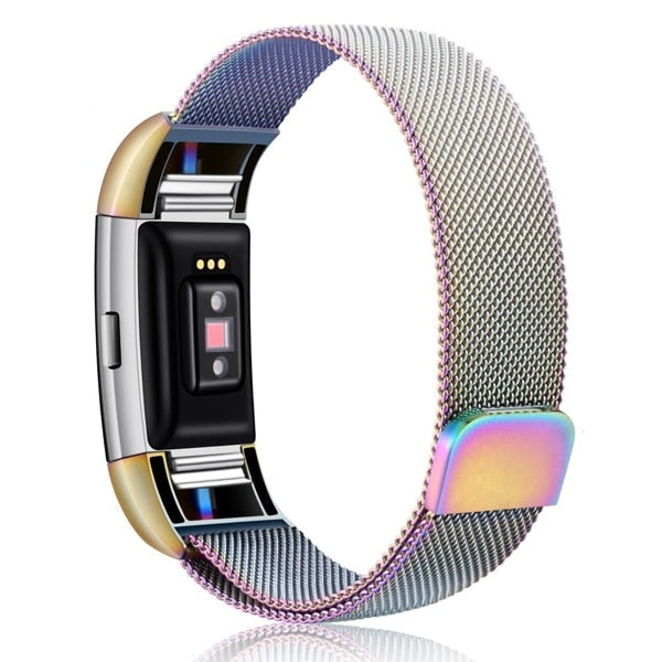Верижка от миланска неръждаема стомана магнитна за Fitbit 