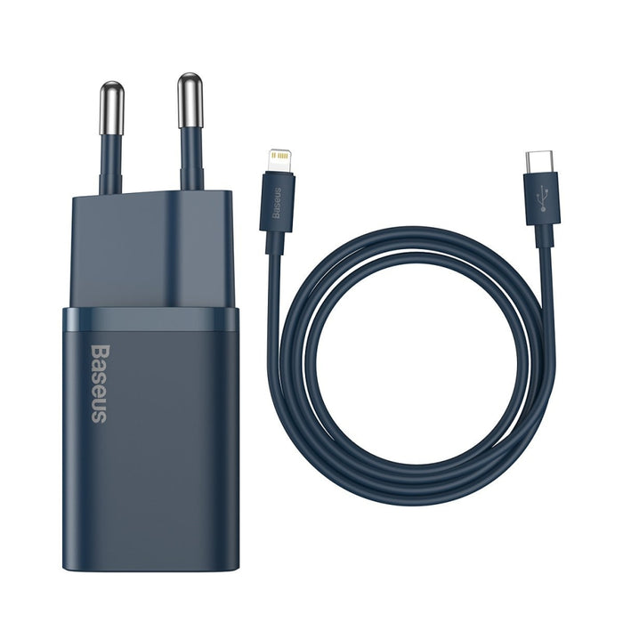 Зарядно + 1m USB-C към Lightning кабел Baseus Super Si Quick