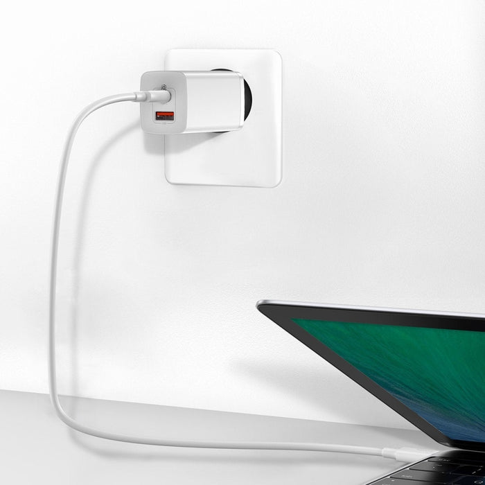 Зарядно Baseus GaN2 Lite USB + USB-C 65W EU